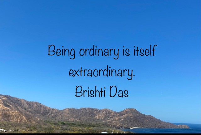 On The Relief of Being Ordinary…